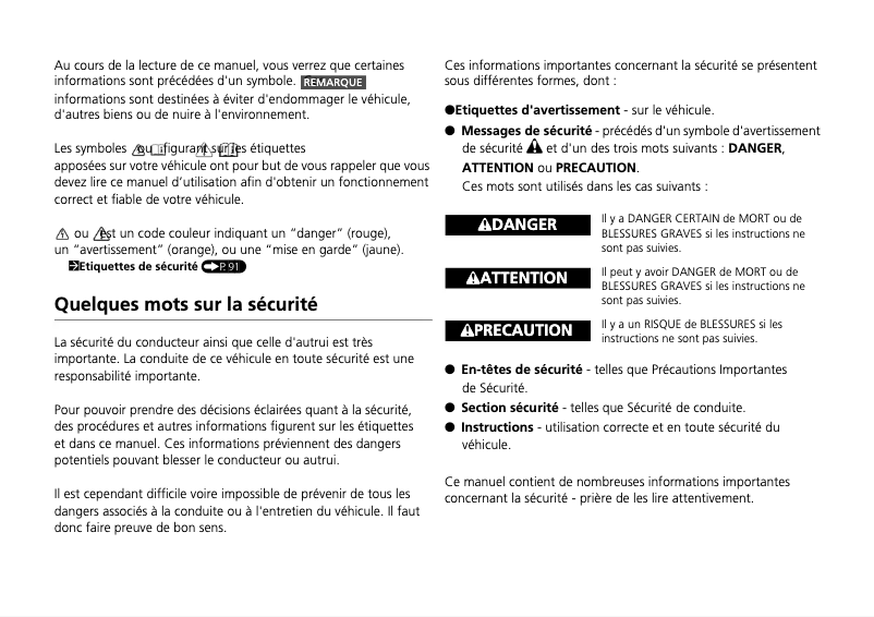 Page 1 de la notice Manuel utilisateur Honda Civic (2017)