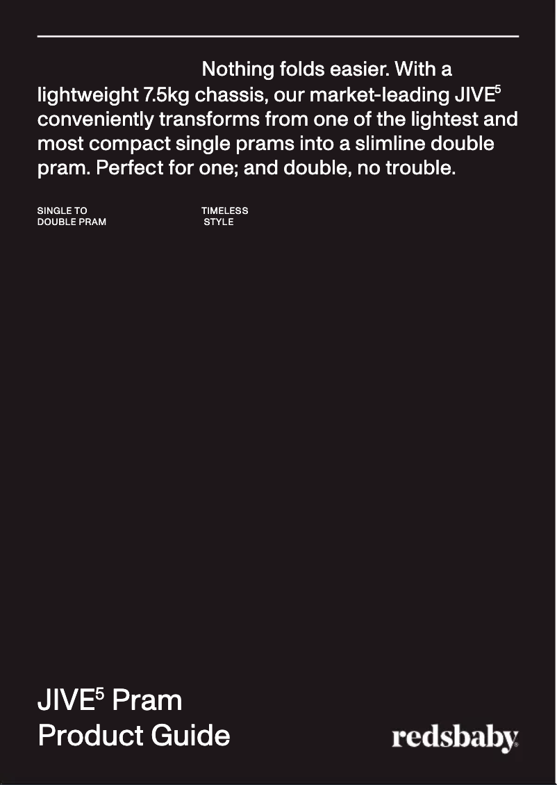 Page 1 de la notice Manuel utilisateur Redsbaby Jive 2