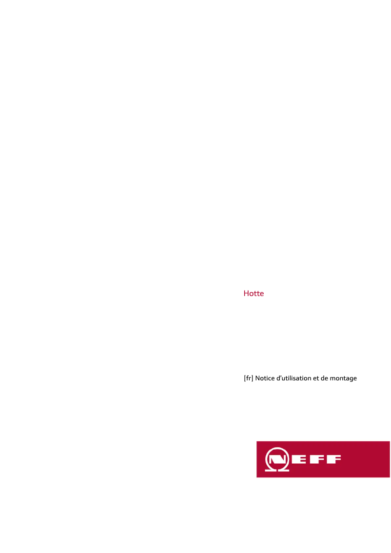 Page n°1 - Manuel utilisateur Neff D64BBE1N0