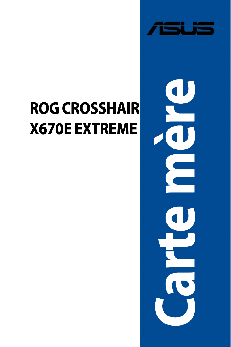 Page 1 de la notice Manuel utilisateur Asus ROG CROSSHAIR X670E EXTREME