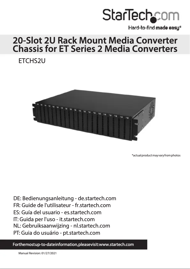 Image de la première page du manuel de l'appareil ETCHS2U