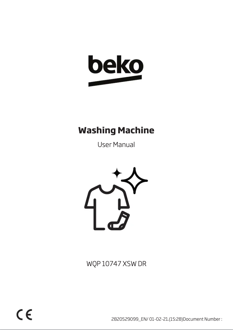 Page 1 de la notice Manuel utilisateur Beko WQP 10747 XSW DR