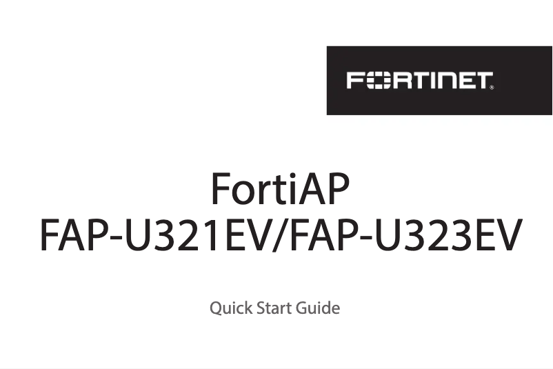 Page 1 de la notice Manuel utilisateur Fortinet FortiAP-U U323EV