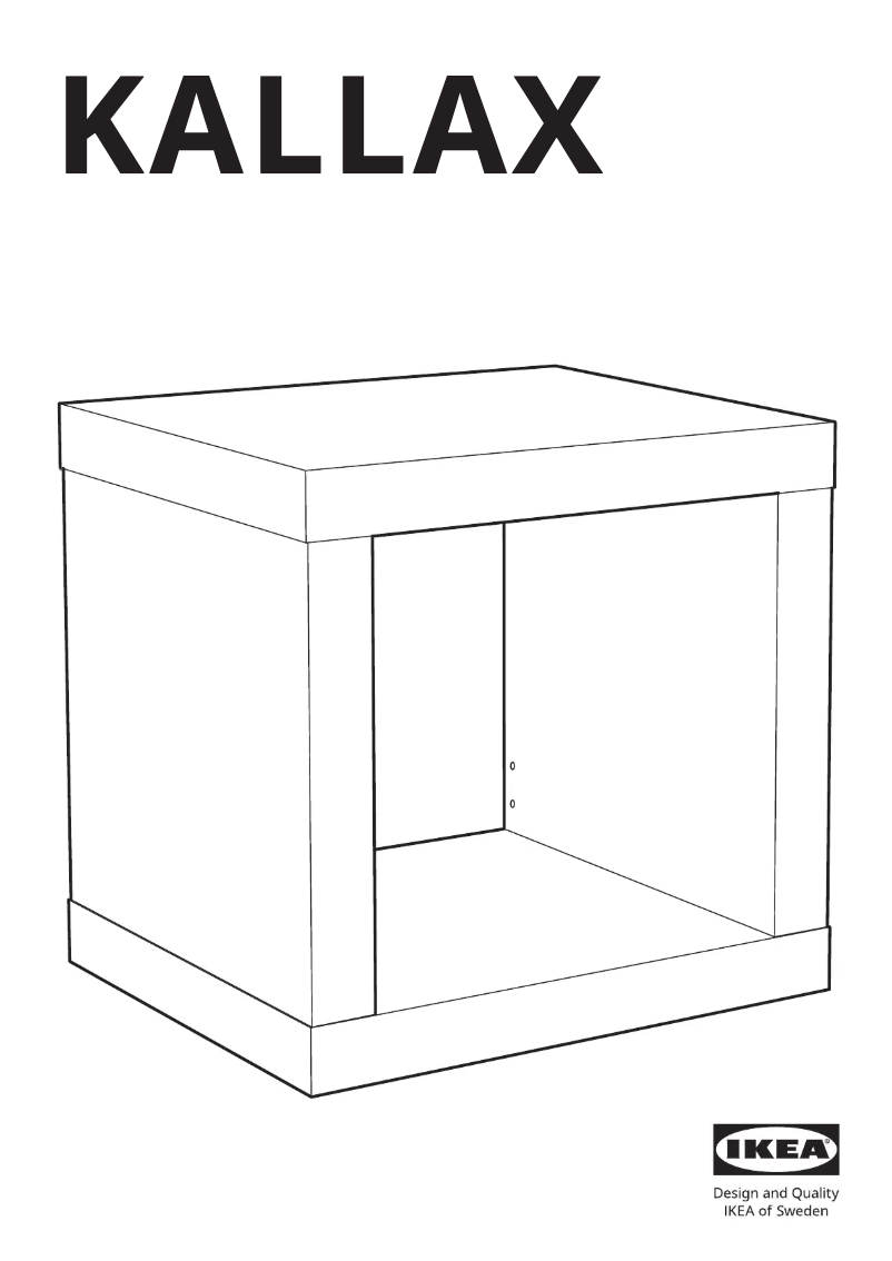 Image de la première page du manuel de l'appareil KALLAX 103.958.74