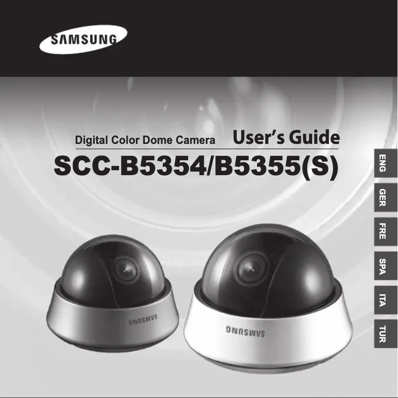 Page 1 de la notice Manuel utilisateur Samsung SCC-B5354P