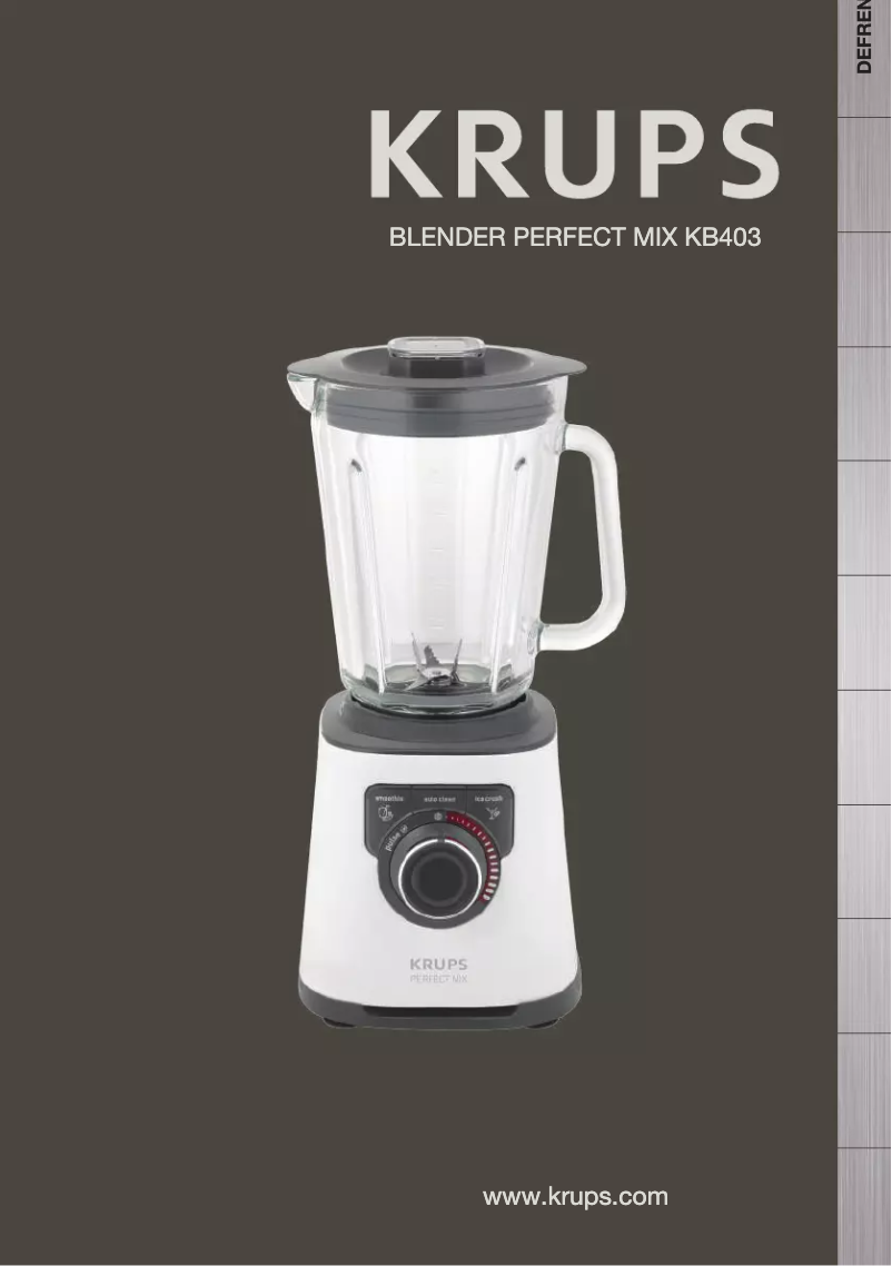 Página 1 del manual Manual de usuario Krups Perfectmix+