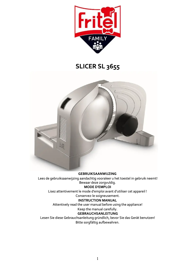 Page 1 de la notice Manuel utilisateur Fritel SL 3855