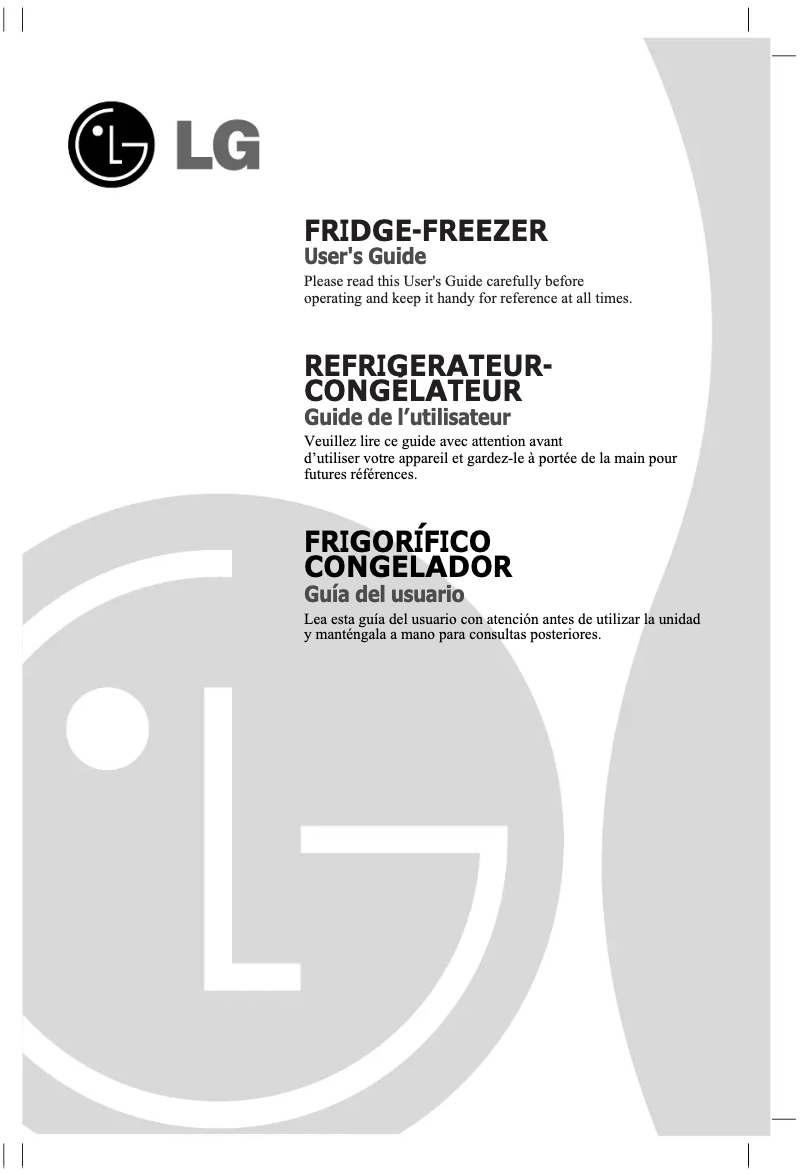 Image de la première page du manuel de l'appareil GR-F4290BQA