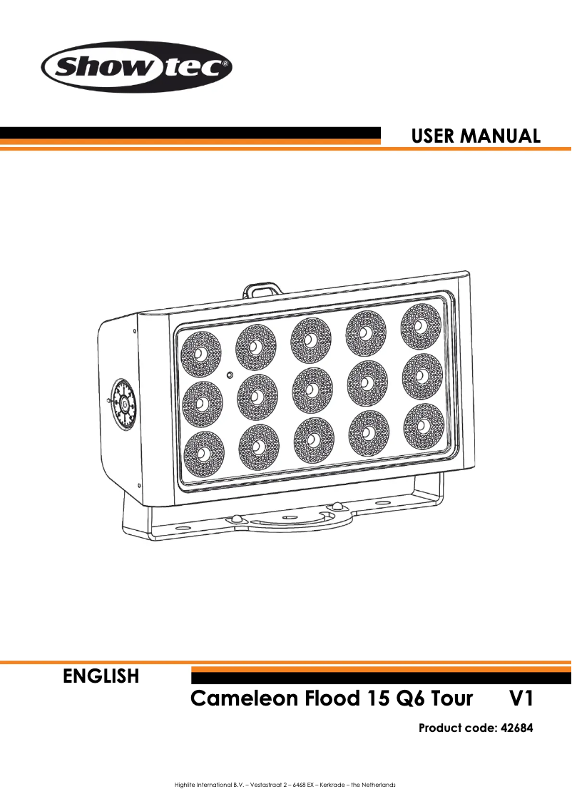 Page 1 de la notice Manuel utilisateur Showtec Cameleon Flood 15 Q6 Tour