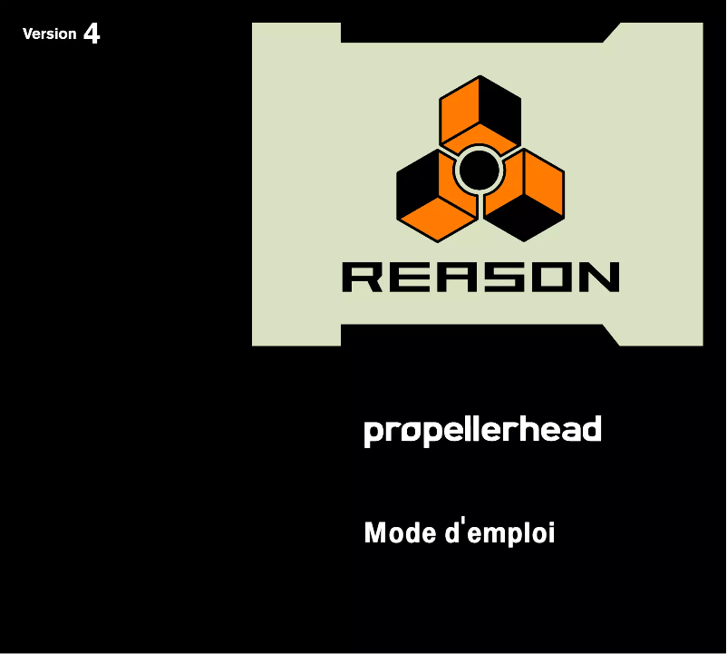 Page 1 de la notice Manuel utilisateur Propellerhead Reason 4.0