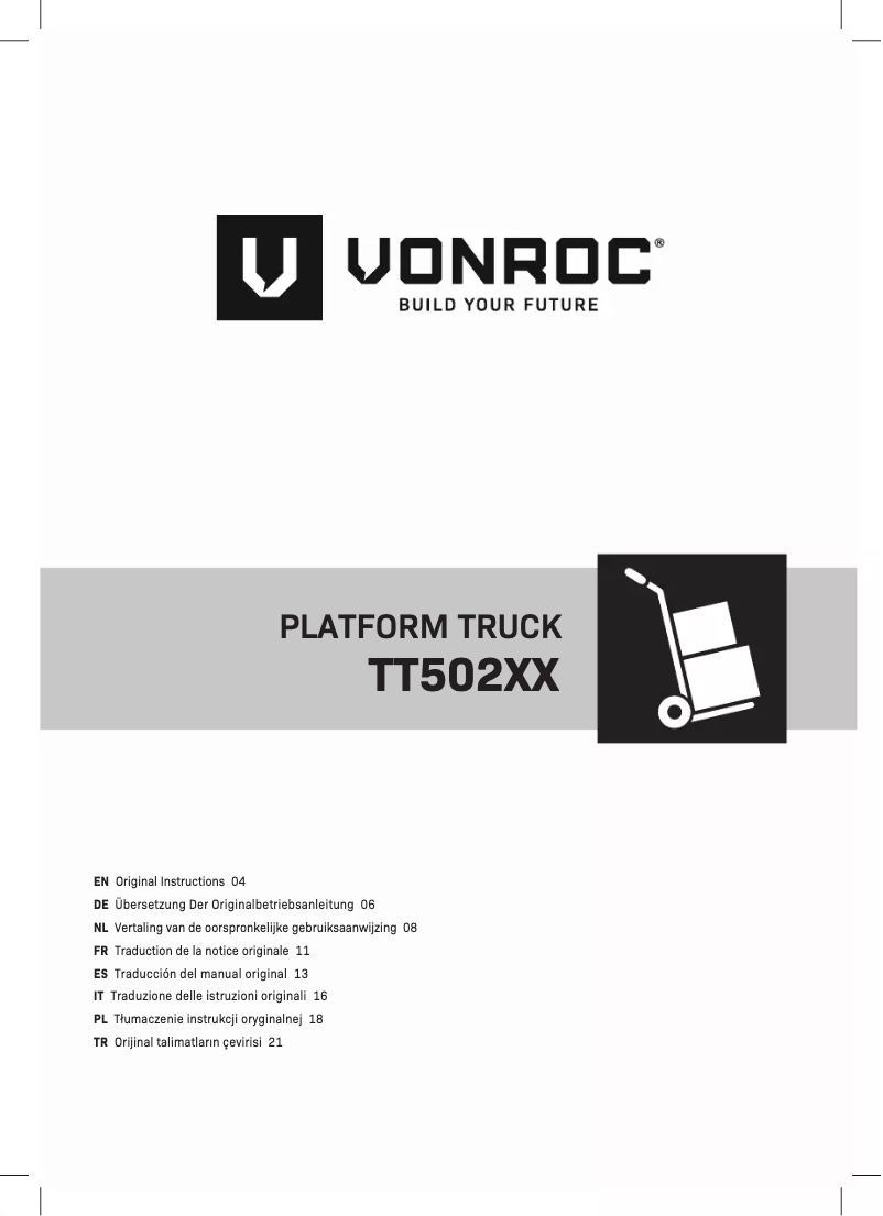Page 1 de la notice Manuel utilisateur Vonroc TT502XX