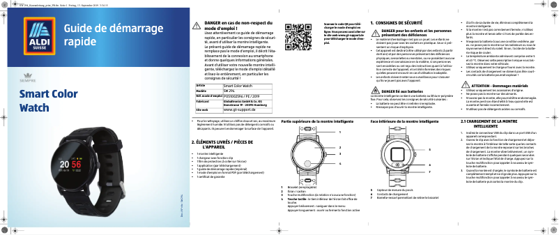 Image de la première page du manuel de l'appareil SW 294
