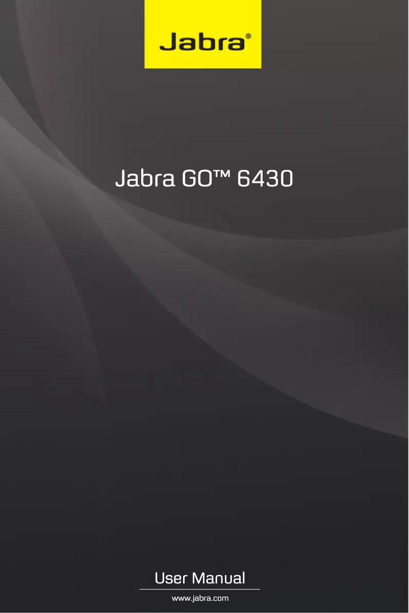 Image de la première page du manuel de l'appareil GO6430