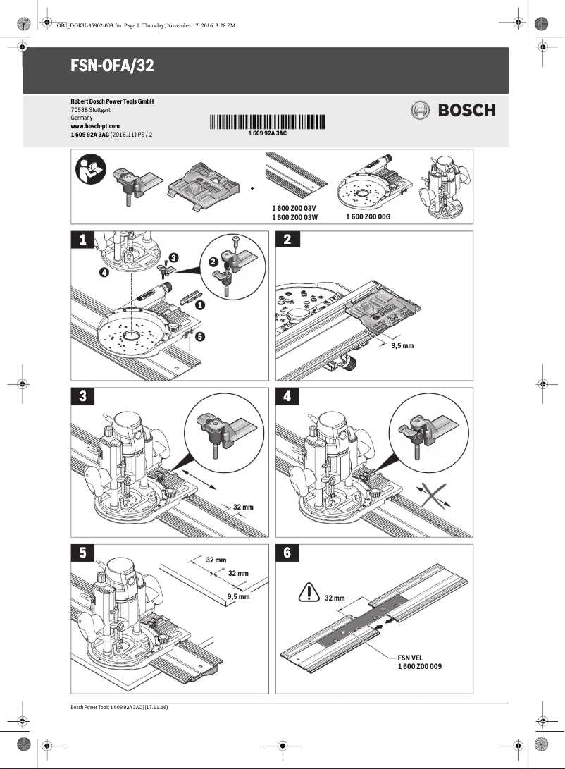 Page n°1 - Manuel utilisateur Bosch FSN 2100 Professional