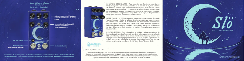 Page 1 de la notice Manuel utilisateur Walrus Audio Slö