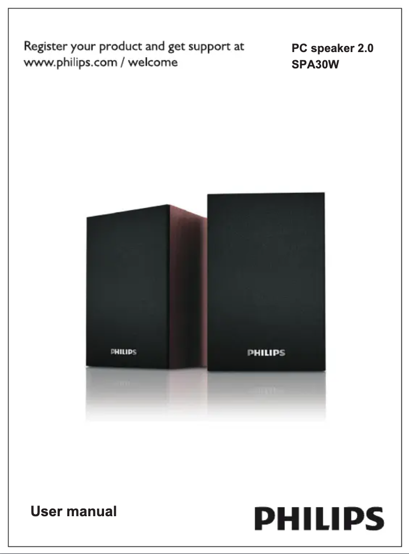 Page n°1 - Manuel utilisateur Philips SPA30W