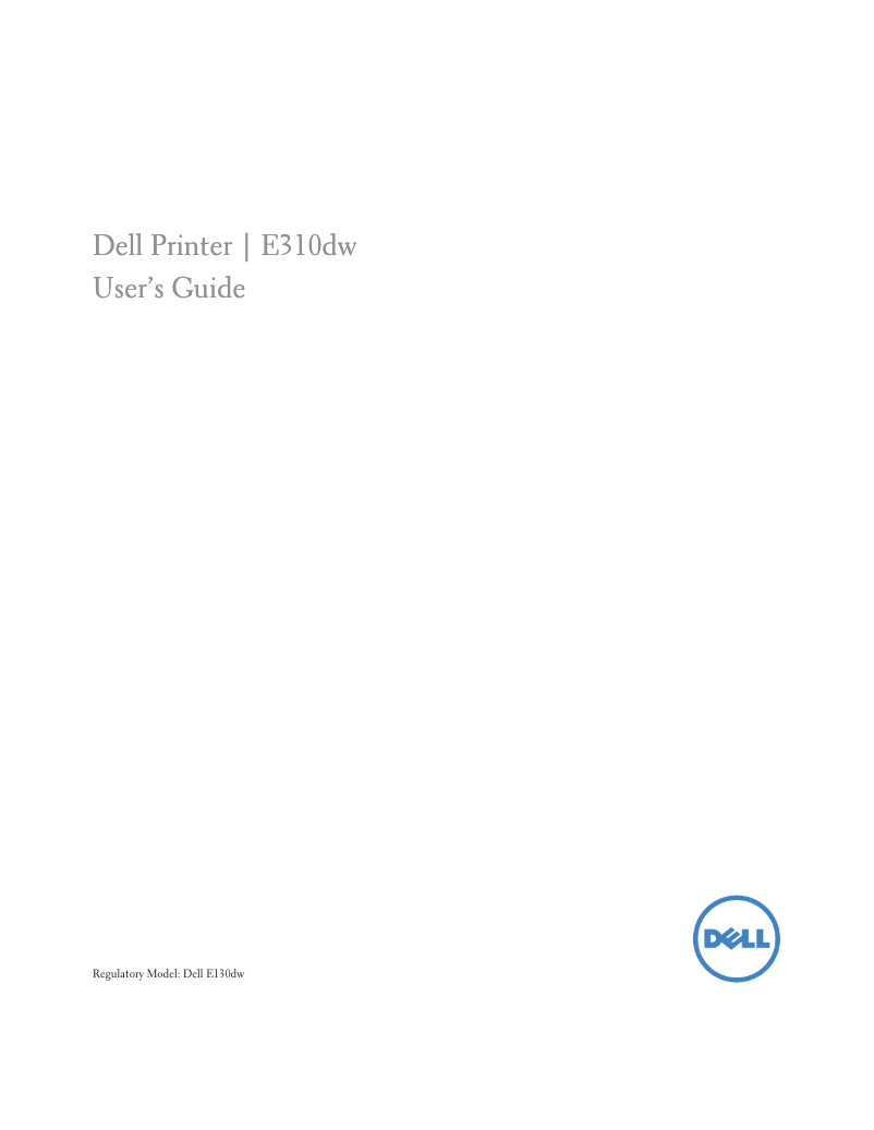 Page 1 de la notice Manuel utilisateur Dell E310dw