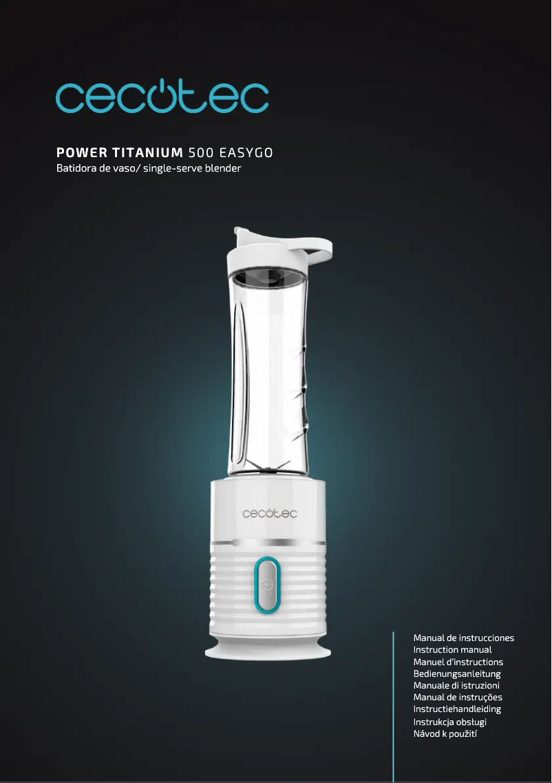 Page 1 de la notice Manuel utilisateur Cecotec Power Titanium 500 EasyGo