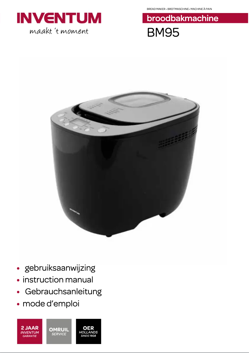 Page 1 de la notice Manuel utilisateur Inventum BM95