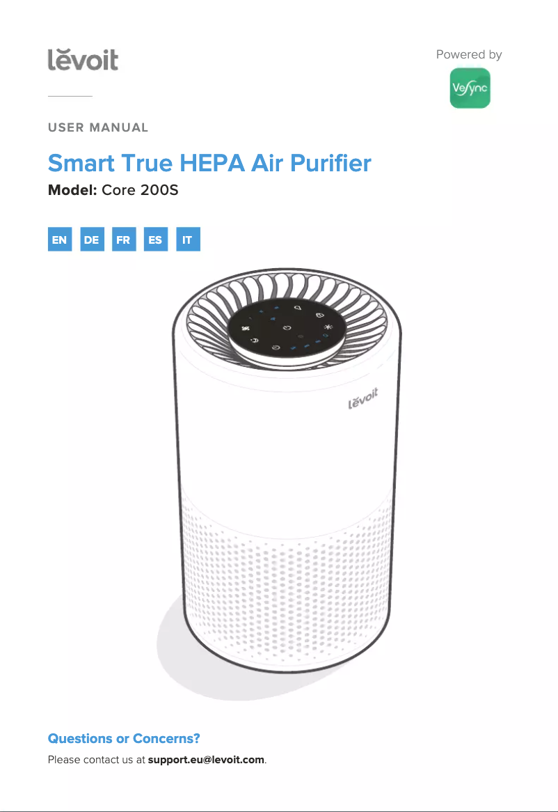 Page n°1 - Manuel utilisateur Levoit Core 200S