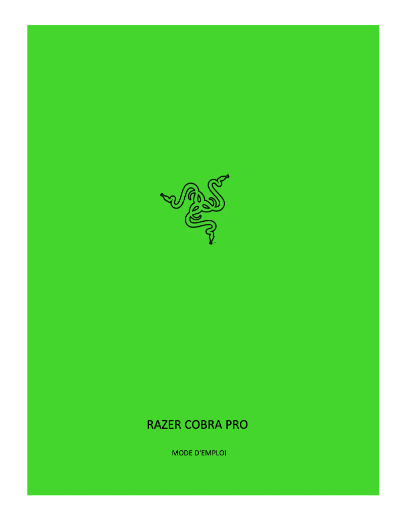 Página 1 del manual Manual de usuario Razer Cobra Pro
