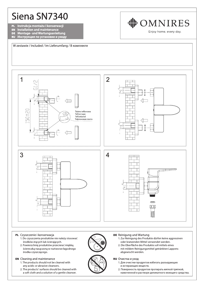 Page 1 of the manual User Manual Omnires Siena SN7340