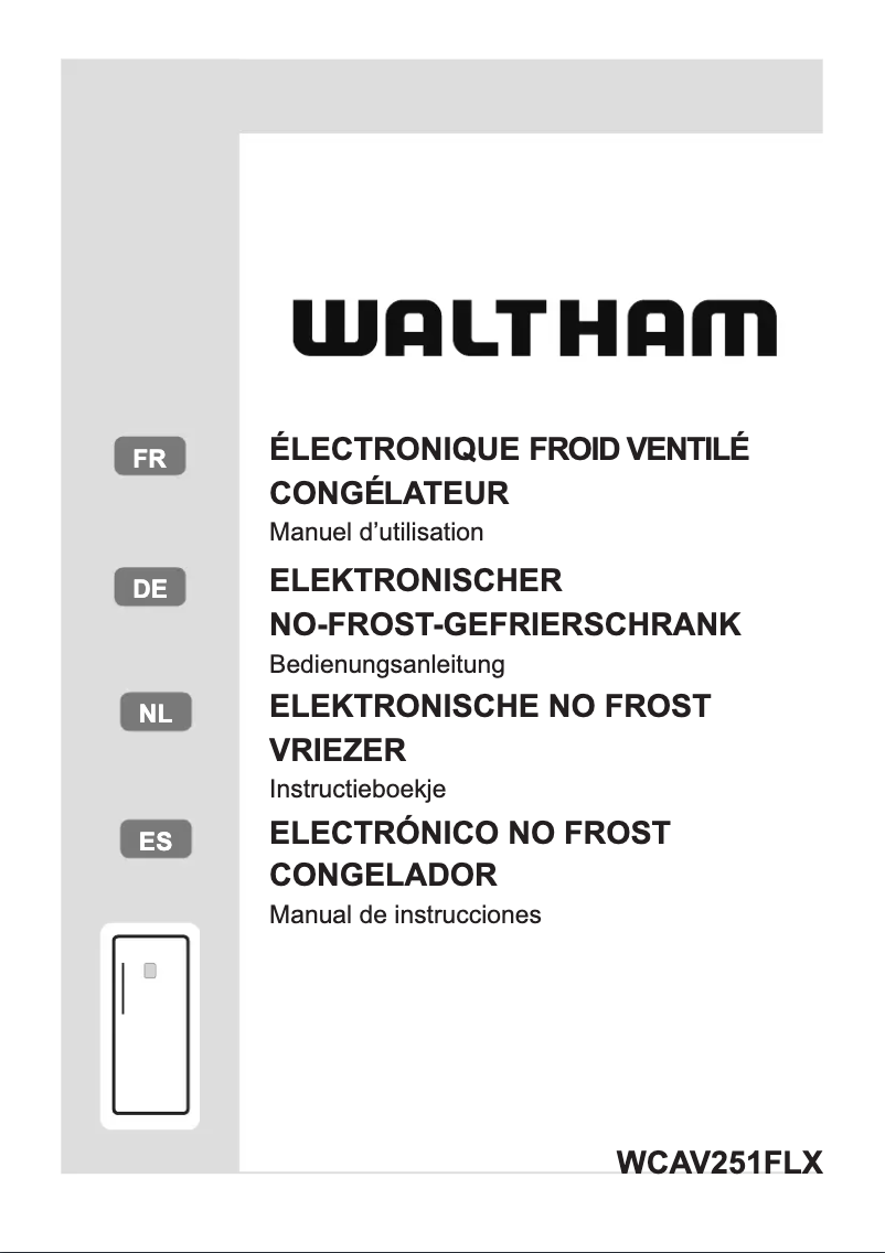Page n°1 - Manuel utilisateur Waltham WCAV251FLX