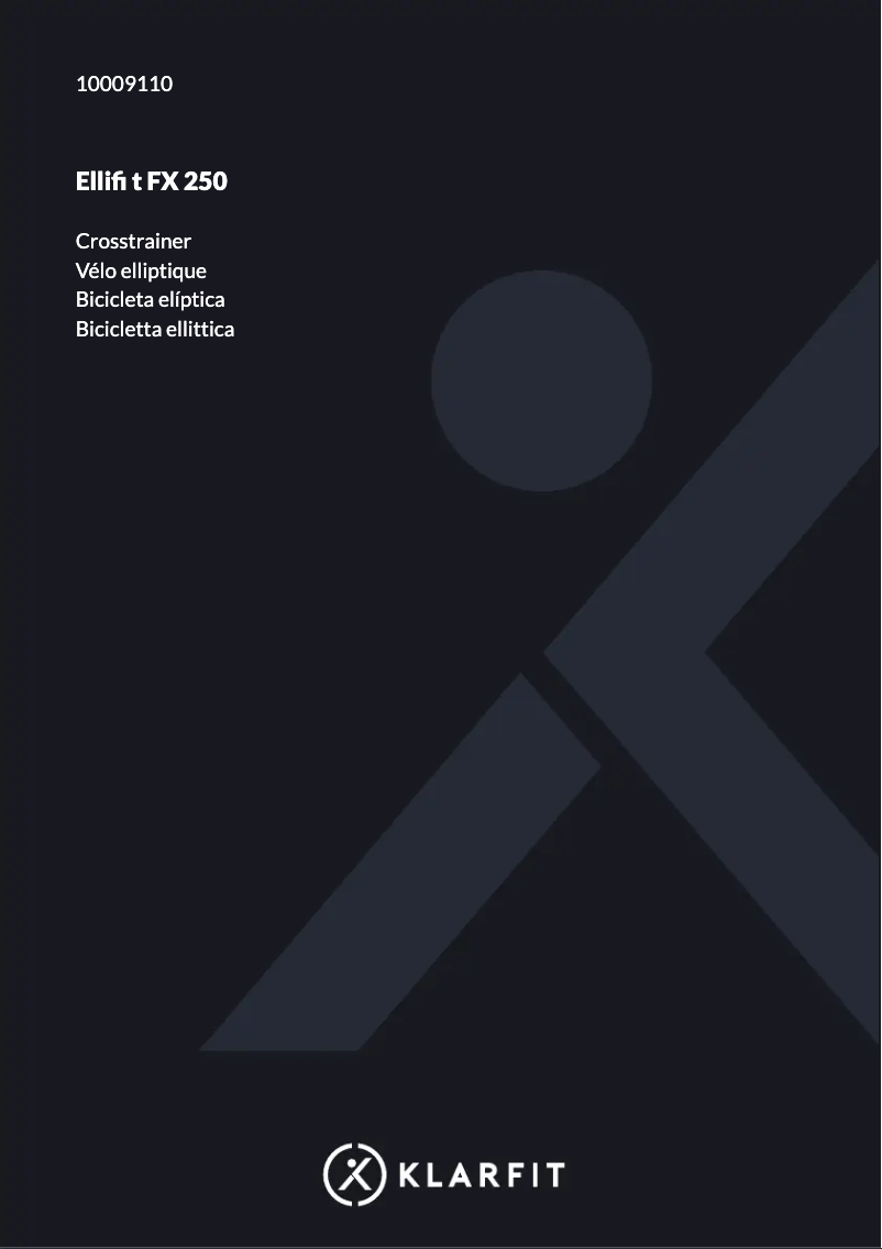 Page 1 de la notice Manuel utilisateur Klarfit Ellifit FX 250