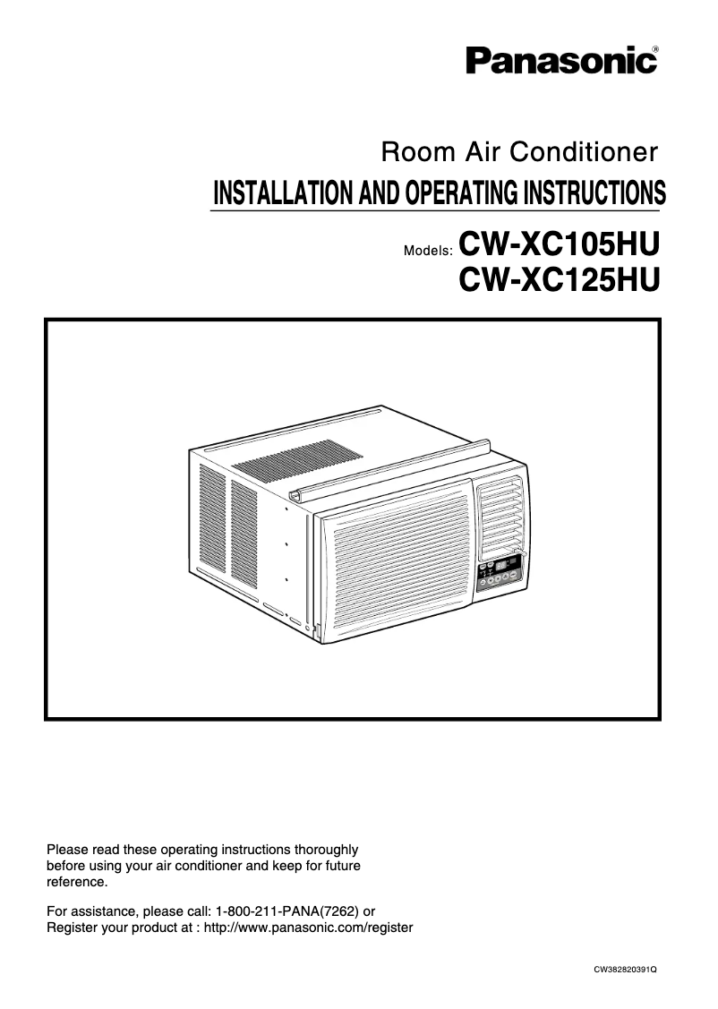 Page 1 de la notice Manuel utilisateur Panasonic CW-XC105HU