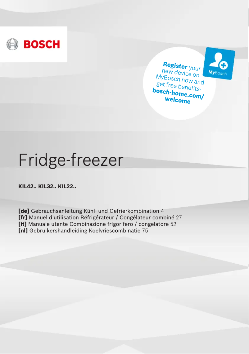 Página 1 del manual Manual de usuario Bosch KIL222FE0