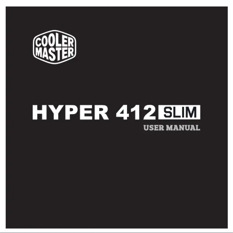 Page n°1 - Manuel utilisateur Cooler Master Hyper 412 Slim