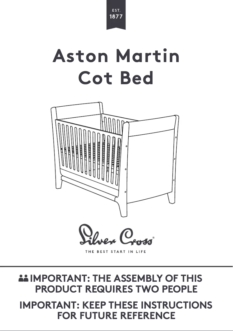 Page n°1 - Manuel utilisateur Silver Cross Aston Martin Cot Bed