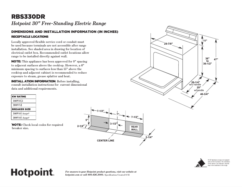 Image de la première page du manuel de l'appareil RBS330DRBB