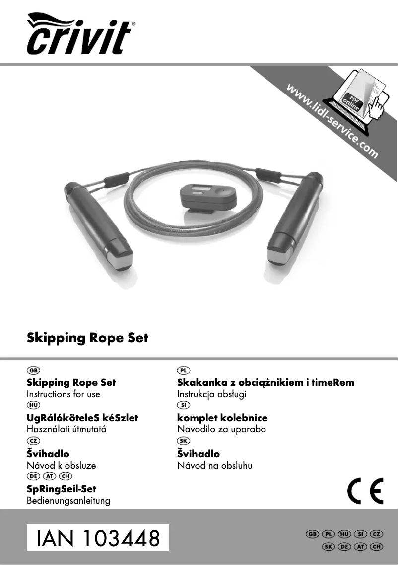 Page n°1 - Manuel utilisateur Crivit IAN 103448