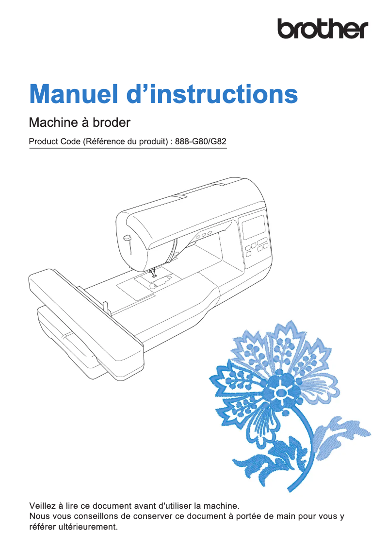 Page 1 de la notice Manuel utilisateur Brother Innov-is NV800E