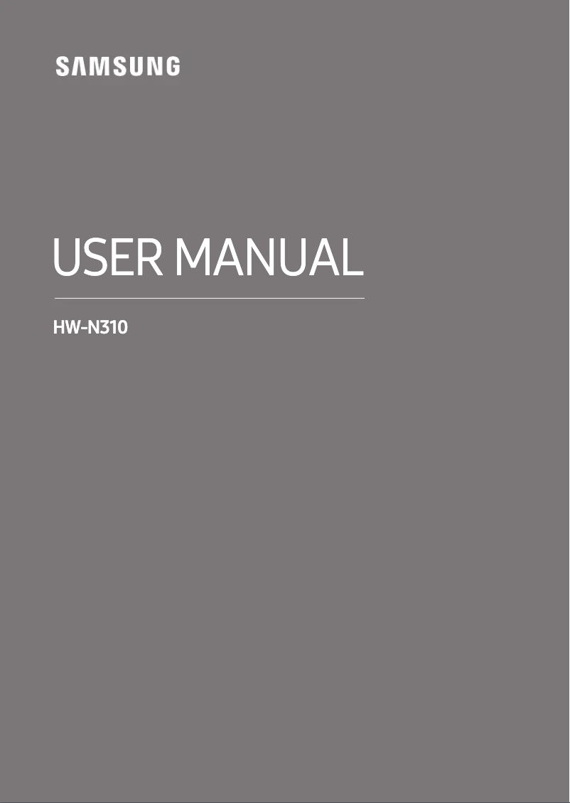 Image de la première page du manuel de l'appareil HW-N310