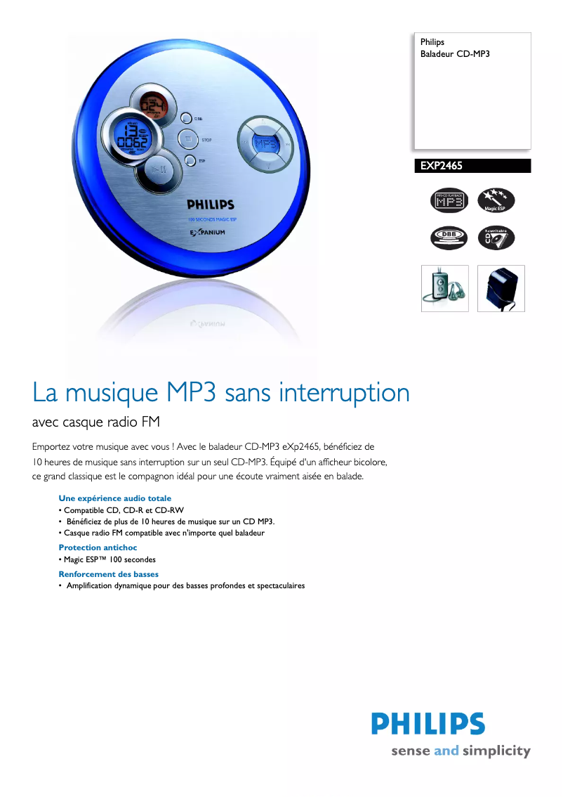 Image de la première page du manuel de l'appareil EXP2465