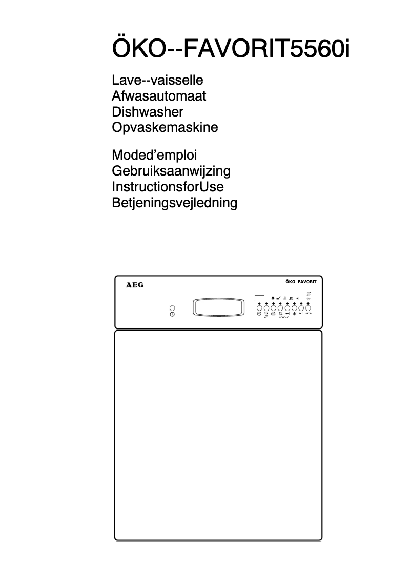 Page 1 de la notice Manuel utilisateur AEG-Electrolux Favorit 5560 I