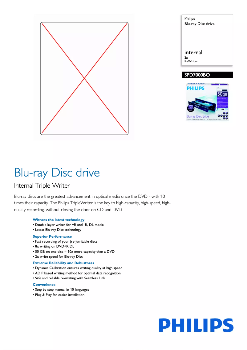 Página 1 del manual Folleto Philips SPD7000BO