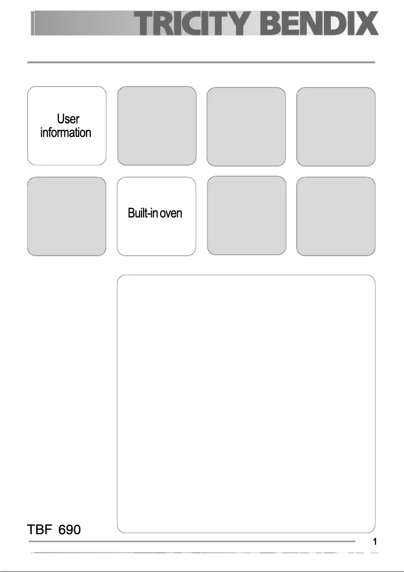 Page 1 de la notice Manuel utilisateur Tricity Bendix TBF690X