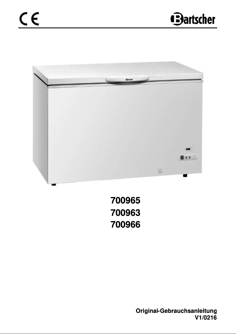 Page n°1 - Manuel utilisateur Bartscher 700966