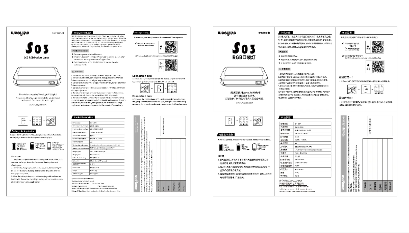 Página 1 del manual Manual de usuario Weeylite S03