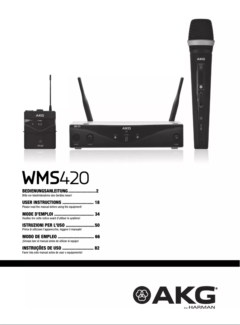 Image de la première page du manuel de l'appareil WMS420