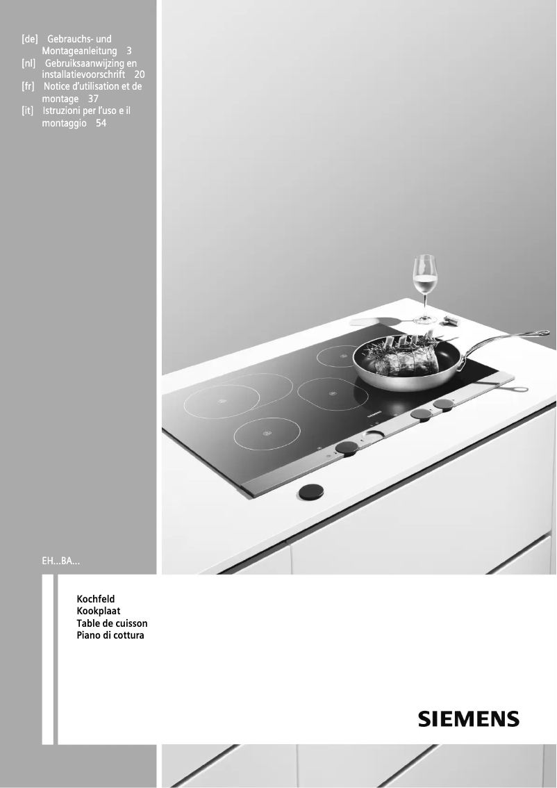 Page n°1 - Manuel utilisateur Siemens EH645BA18E