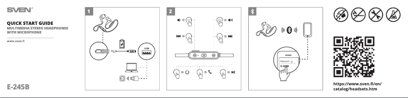 Page 1 de la notice Guide de démarrage rapide Sven E-245B