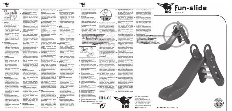 Page n°1 - Manuel utilisateur BIG Fun Slide