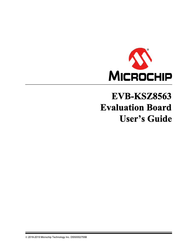 Página 1 del manual Manual de usuario Microchip EVB-KSZ8563