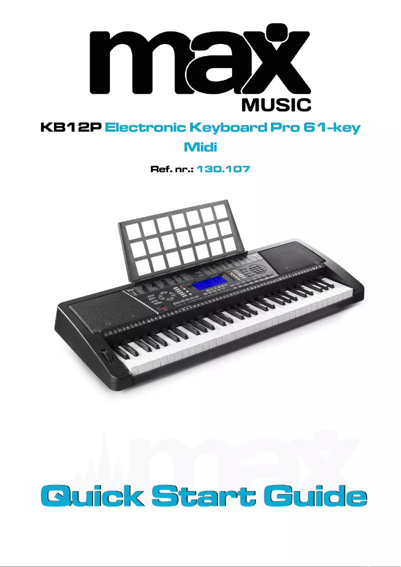 Page 1 de la notice Guide de démarrage rapide MAX KB12P