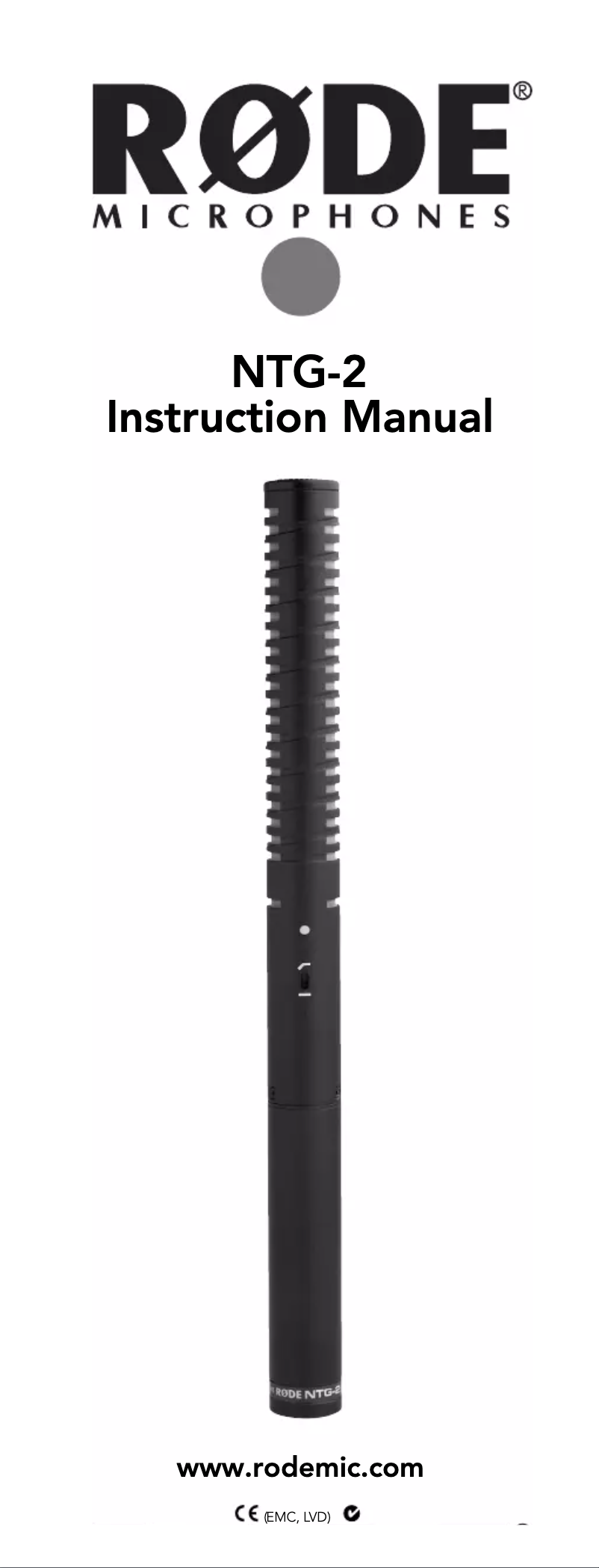 Page 1 de la notice Manuel utilisateur Røde NTG-2
