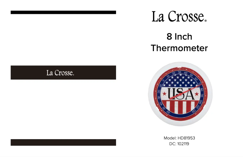 Page 1 of the manual User Manual La Crosse Technology HD81953